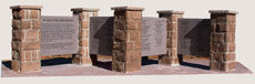 Monument honoring the Hole-in-the-Rock Pioneers. Lamont Crabtree Photo